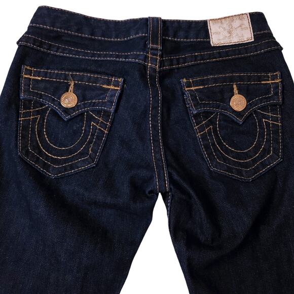 True Religion Joey 26 Big T Wide Leg Blue Jeans NWT NEW $205 MSRP - Picture 8 of 16